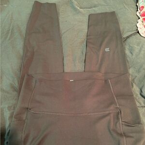 women’s dark green high waisted leggings